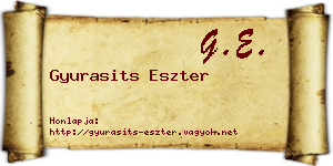 Gyurasits Eszter névjegykártya